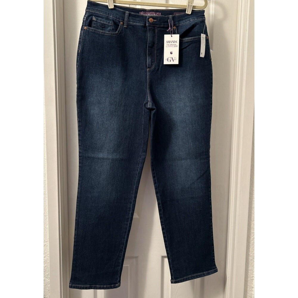NEW Gloria Vanderbilt Amanda Slimming Jean Womens Madison Blue Denim Jeans 16